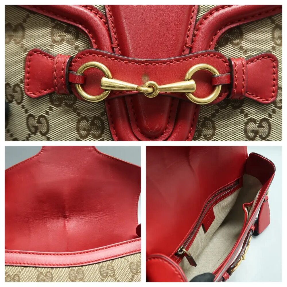 GUCCI Lady Web Brown Cloth Shoulder Bag 770-012225 - Picture 9 of 12